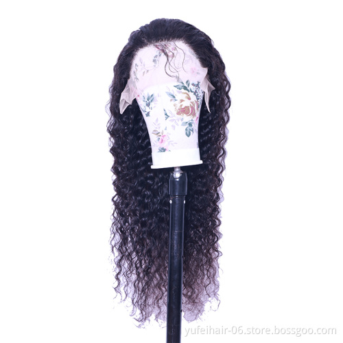 Wholesale Virgin Brazilian Cuticle Aligned Hair Vendors,Raw Virgin Human Hair Full Lace Wig Curly Human Lace Wig